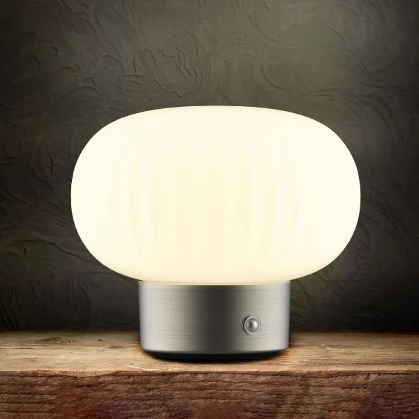 LED Stmievateľná dotyková stolná lampa LATTE LED/1,8W/5V USB 2000 mAh chróm/biela