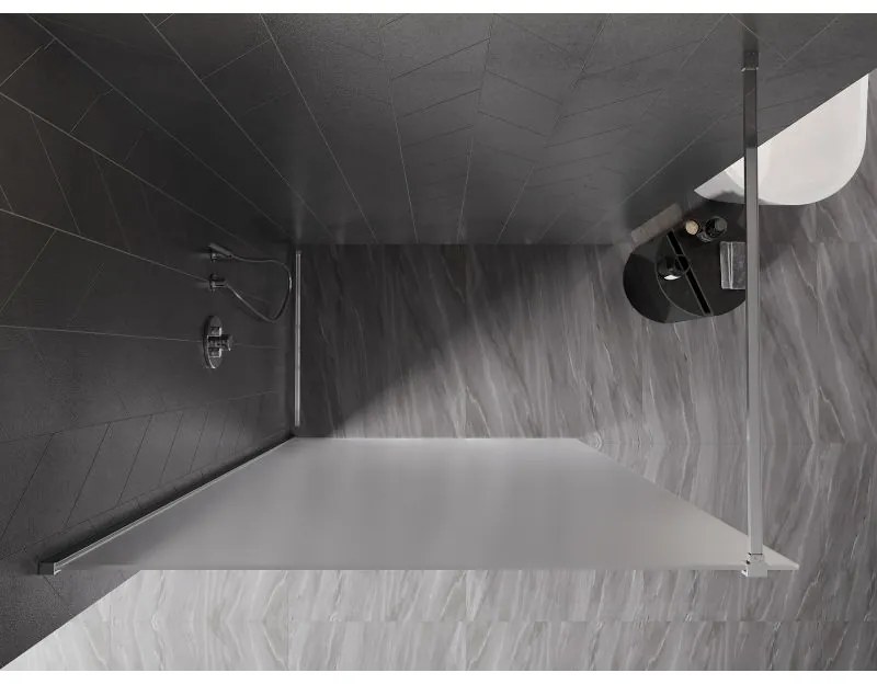 Mexen, Mexen Kioto-X sprchová stena 150 x 200 cm, mráz 10 mm, chróm - 800-150-101-01-30-X