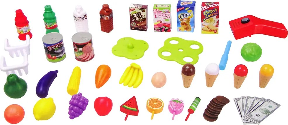LEAN Toys Súprava supermarketov Potraviny pre deti