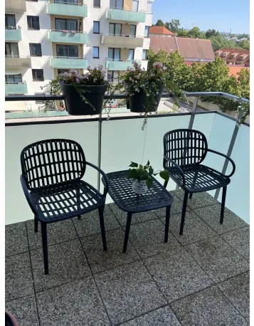 Doppler POLIKORO - balkónová plastová sedacia súprava - 2. akosť (N520)