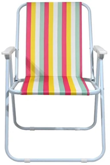 Pestrofarebná detská kempingová stolička