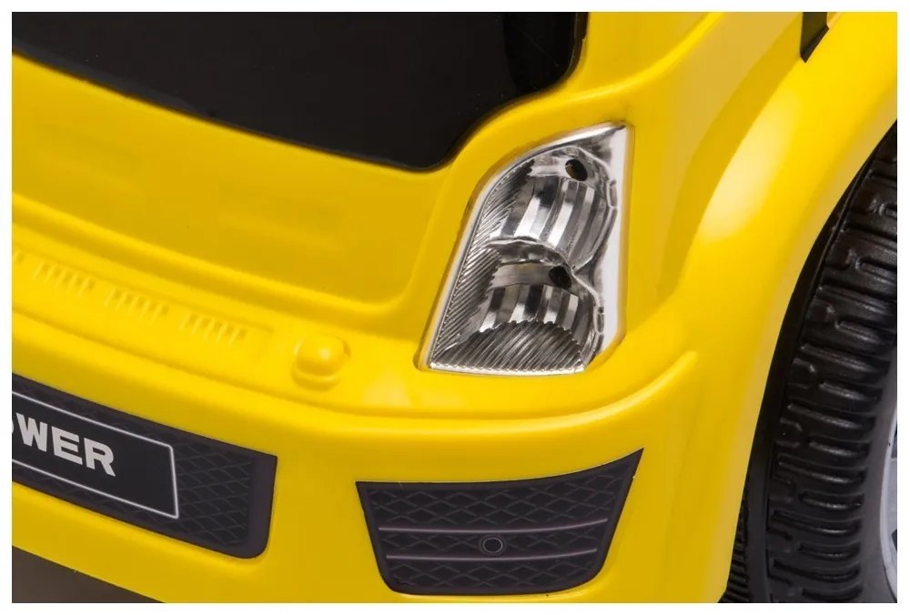 LEAN CARS Odrážadlo stavebné vozidlo so zvukmi žlto-čierne RC