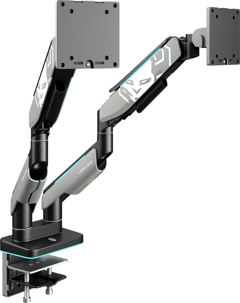 Držiak na dva monitory 35" RGB, sivo-čierny: Diablo X-Arm Dual