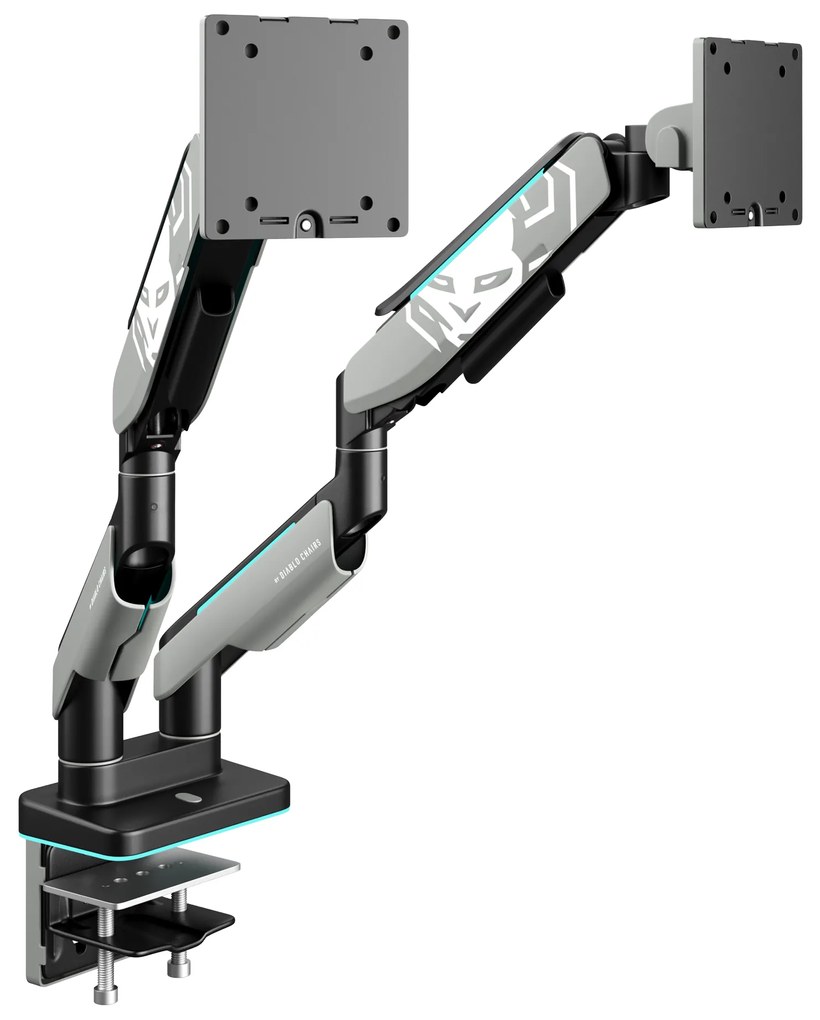 Dvojitý držiak na monitory 49 palcov, sivá-čierna RGB X-Arm Dual