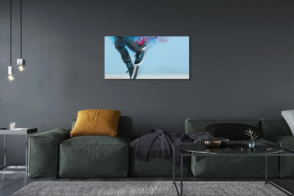 Obraz canvas Nohy farebné čiapka 120x60 cm