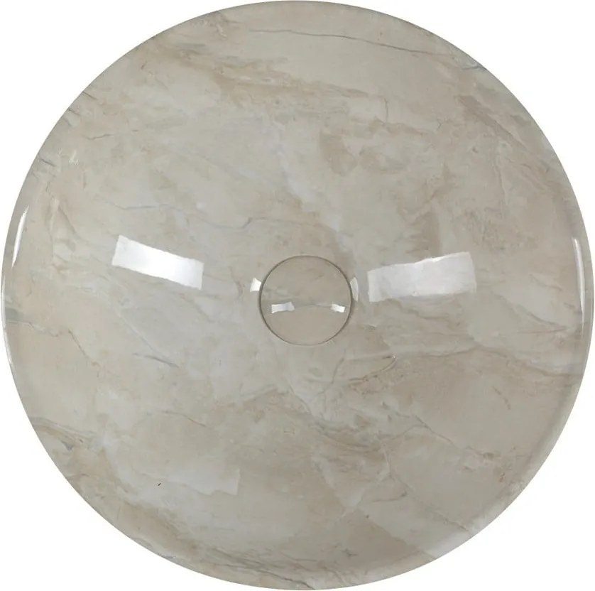 Béžové keramické okrúhle umývadlo ø 42 cm Dalma – Sapho