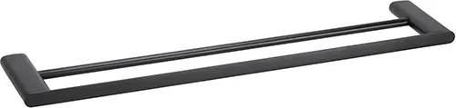 Bemeta Design ORGANIC BLACK: Držiak uterákov, 600 mm, dvojitý - 167104050