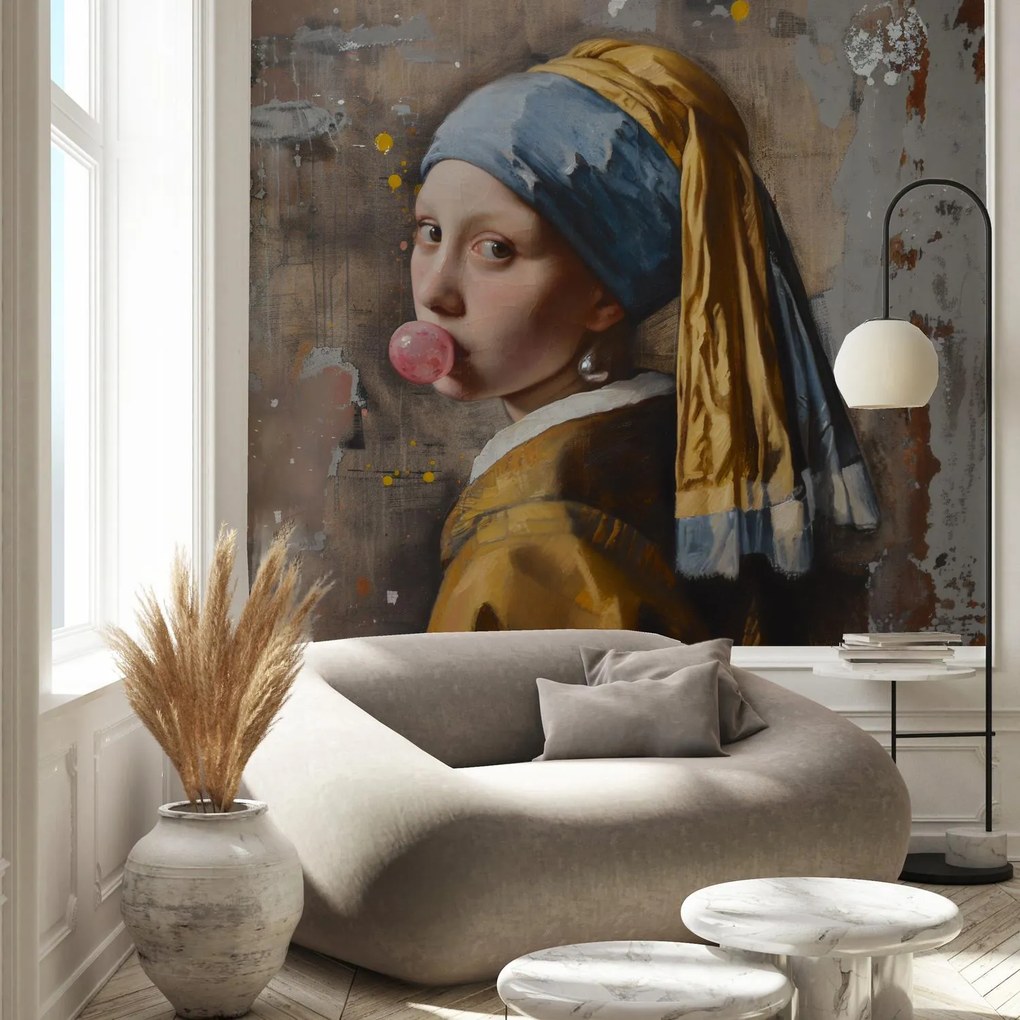 Fototapeta - Moderné dievča s perlou (147x102 cm)