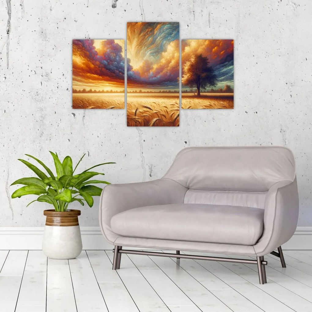 Obraz – Strom na poli (90x60 cm)