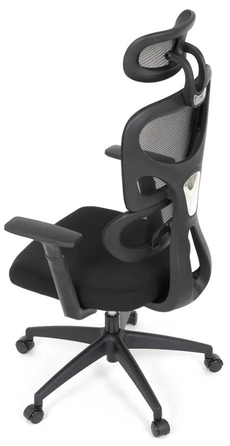 Kancelárska ergonomická stolička GRANT - sieť, látka, čierna