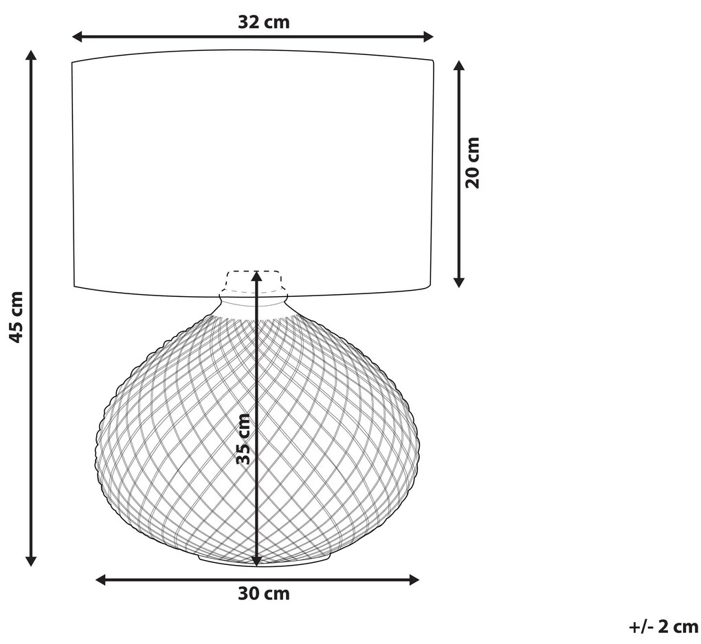 Strieborná stolná lampa MADON Beliani
