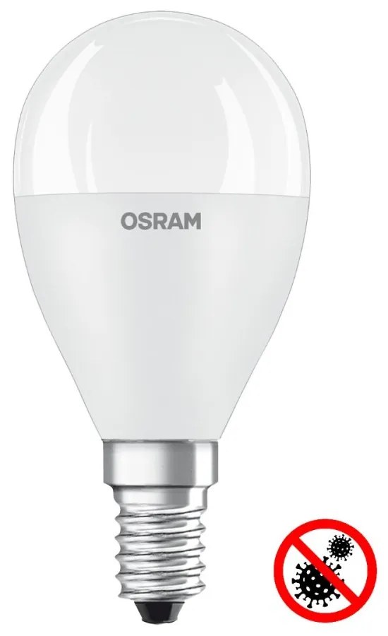 LED žiarovka E14 P45 5,5W = 40W 470lm 2700K Warm 200° OSRAM ANTIBACTERIAL