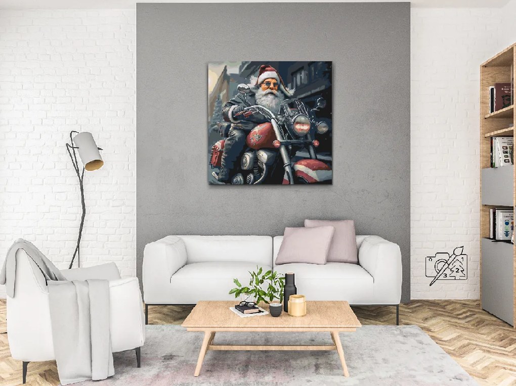 Gario Maľovanie podľa čísel Moderné Santa Rozmery: 50 x 50 cm, Rámovanie: Iba zrolované plátno