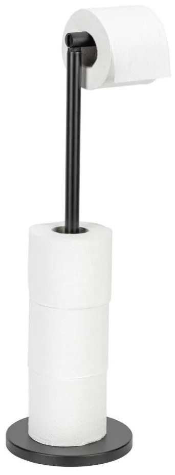 WENKO 24034100 - Držiak na toaletný papier 21x55 cm čierna/strieborná 24034100