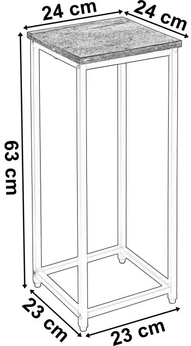 Stojan na kvety ARBEN RUSTIC čierny 60 cm