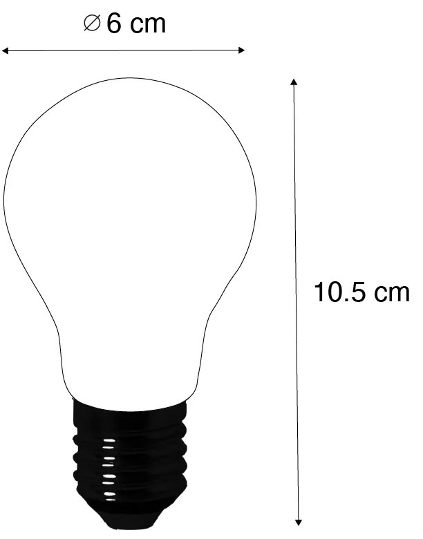 Sada 5 LED žiaroviek E27 A60 číra 2,2W 470 lm 2700K