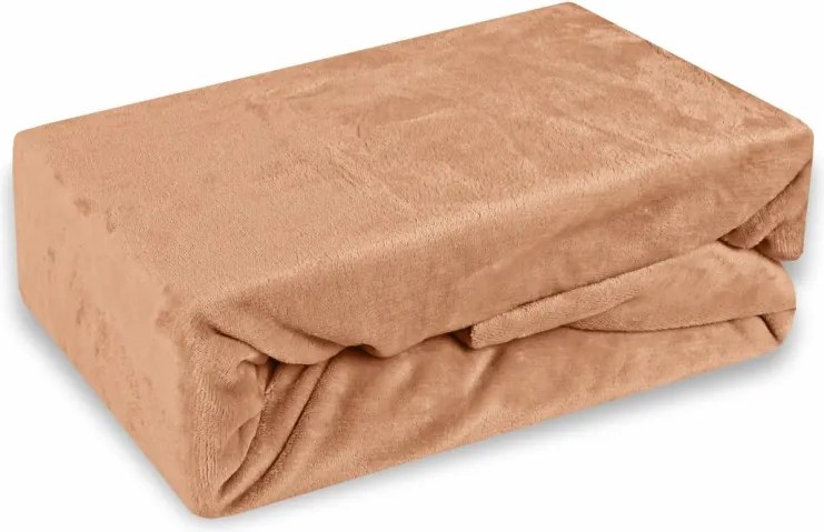 Plachta posteľná z mikroplyšu hnedá EMI, Plachta 90x200