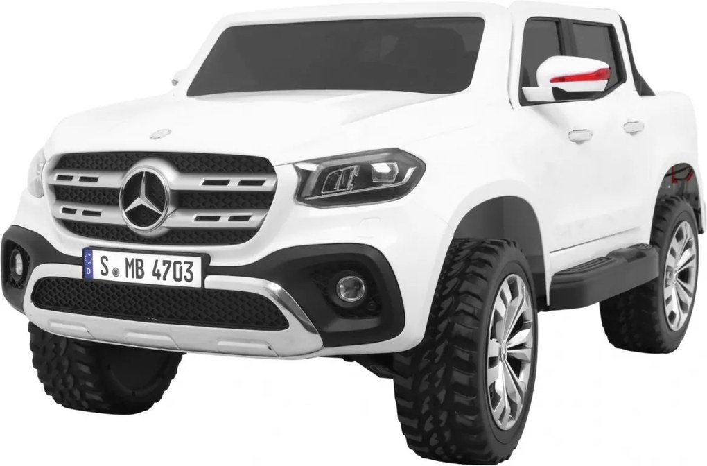 Ramiz Mercedes Benz triedy X pre deti Biely pickup + diaľkové ovládanie + pohon 4x4