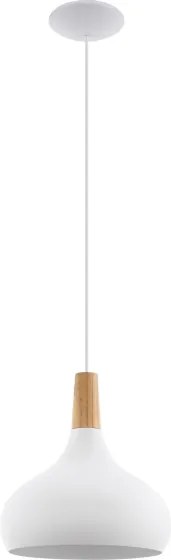 Eglo 96982 - Závesné svietidlo SABINAR 1xE27/60W/230V pr. 28 cm biela