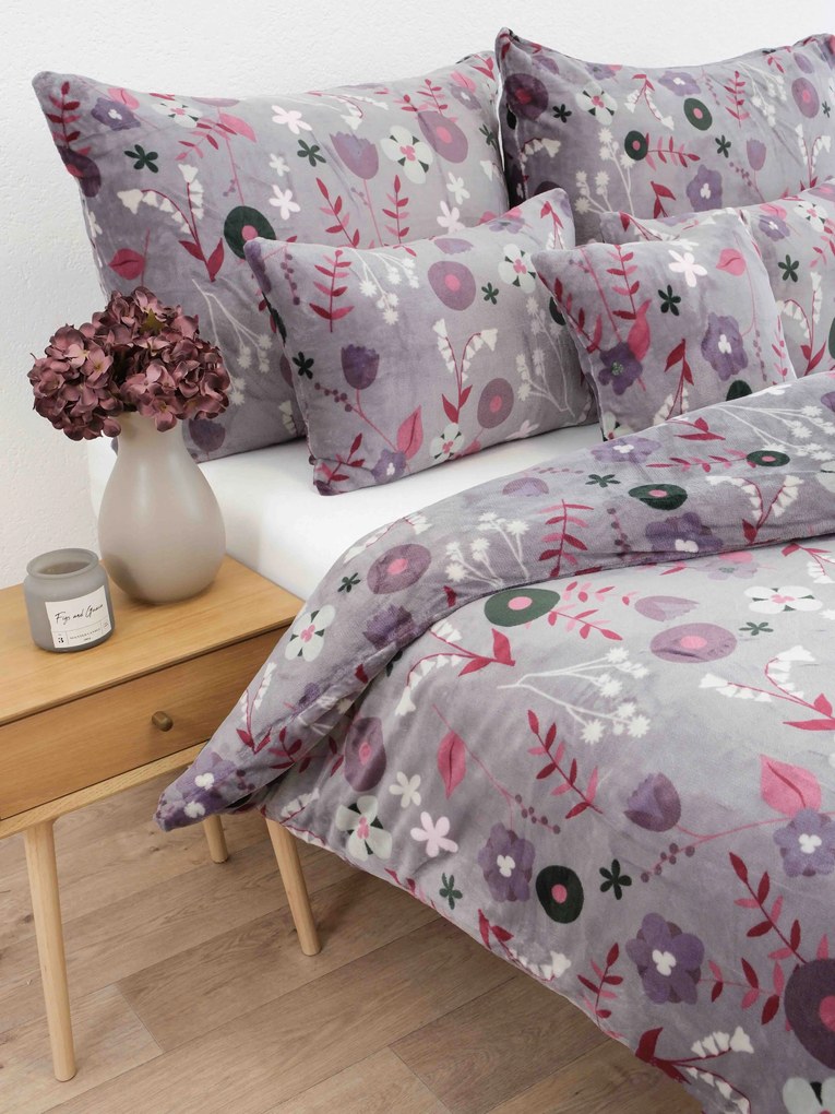 Predĺžené obliečky mikroplyš Exclusive – Dora sivá