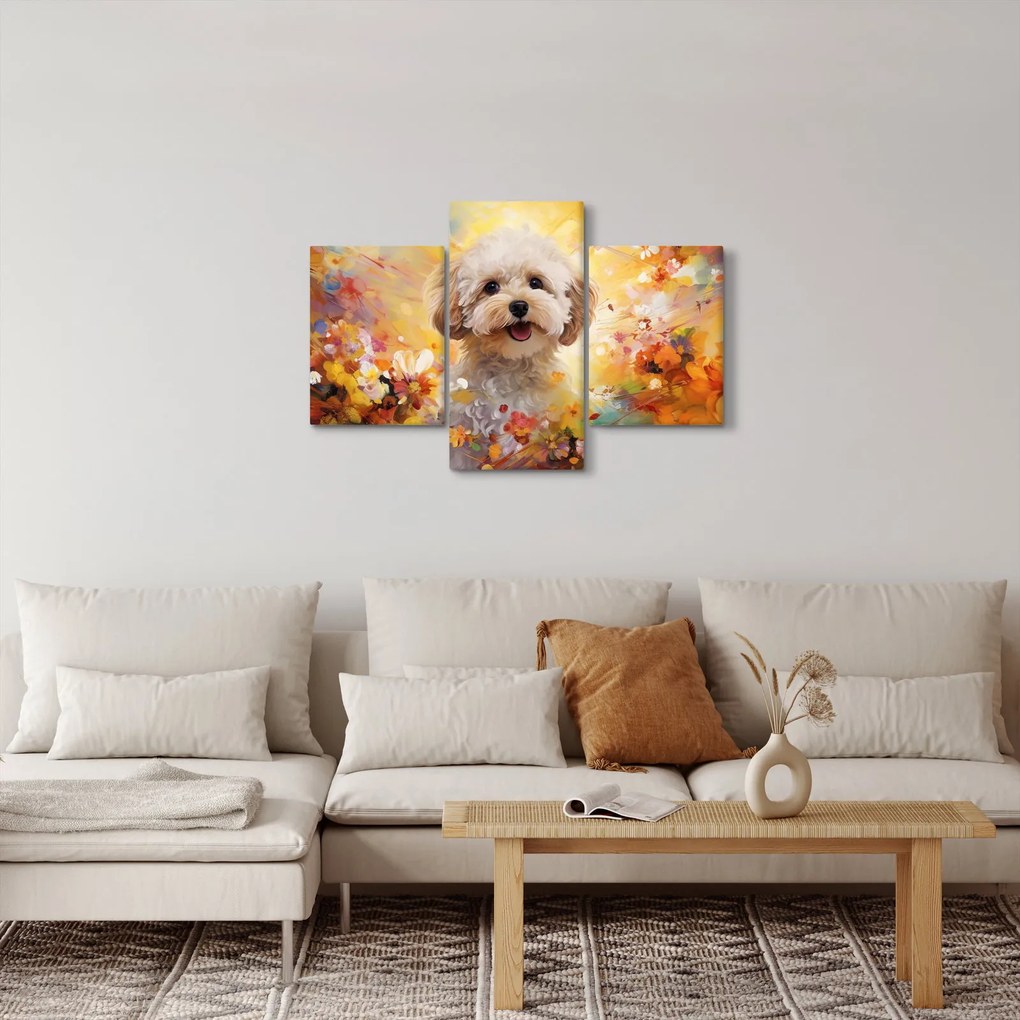 Obraz - Šťastný pes (90x60 cm)