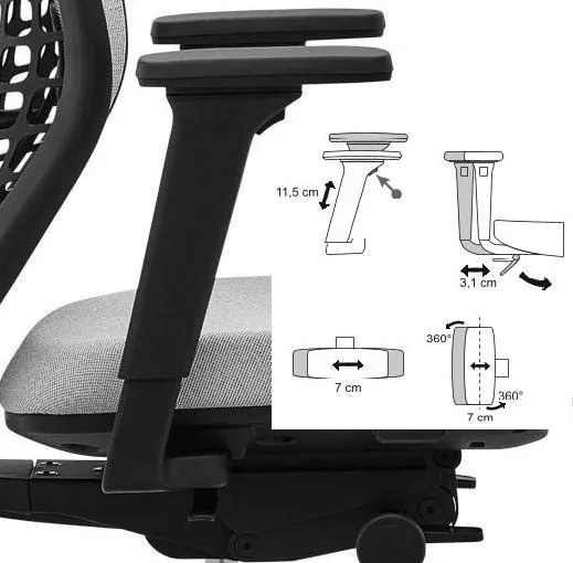 RIM -  RIM Ergonomická kancelárska stolička SPACE SP 1502 čalúnenie SILVERTEX koženka