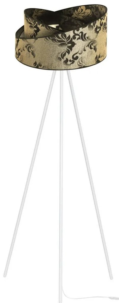 Stojacia lampa Werona, 1x textilné tienidlo so vzorom (výber zo 7 farieb), (výber z 2 farieb konštrukcie), m