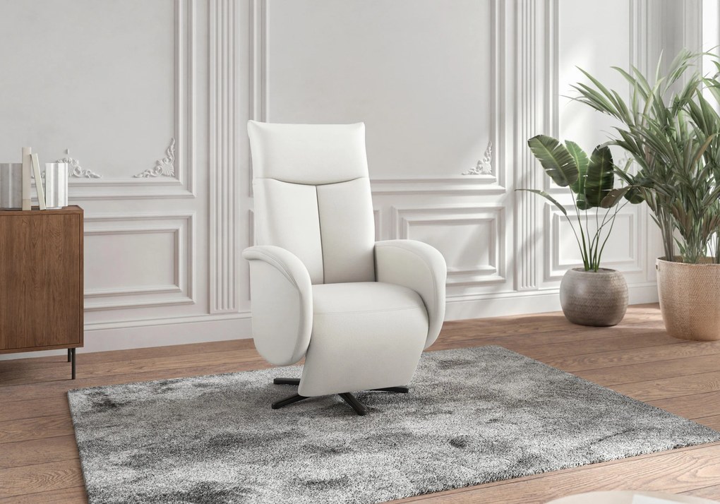 XXXLutz RELAXAČNÉ KRESLO, koža, biela Sit & More - Online Only obývacie izby - 00014401628G