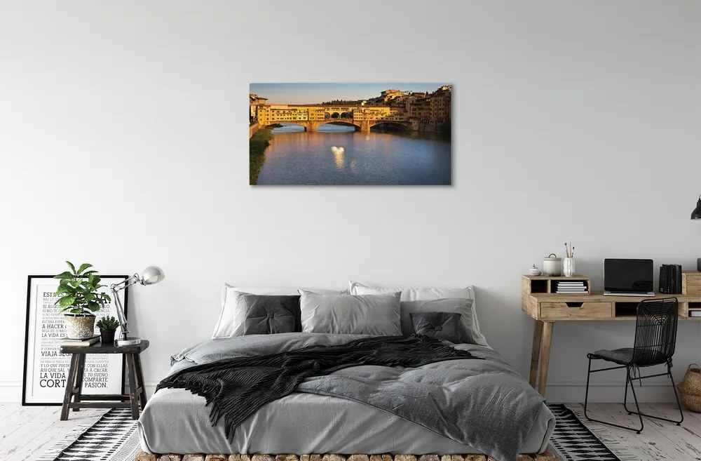 Obraz na plátne Taliansko Sunrise mosty 120x60 cm