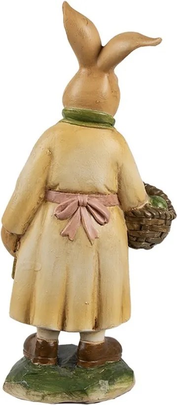 Dekorácia figúrka králičia žena v zelených šatách - 9*7*20 cm