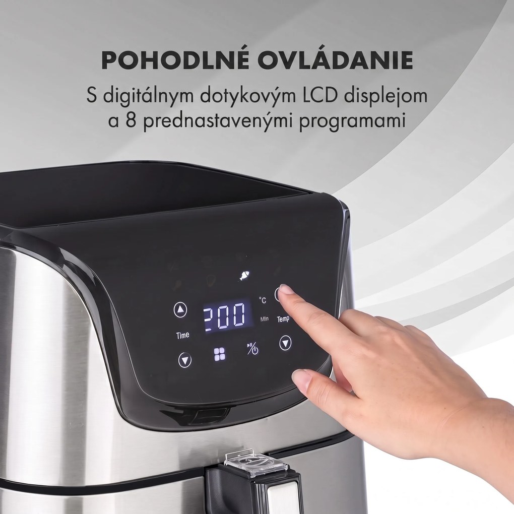 Klarstein AeroVital Deluxe, teplovzdušná fritéza, 1700 W, 5 l, nehrdzavejúca oceľ
