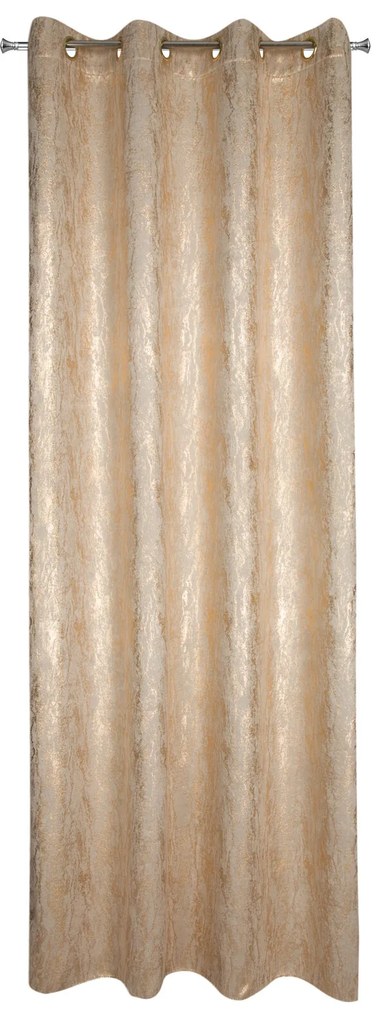 ZATEMŇOVACÍ ZÁVES NA KRÚŽKOCH ELISE 140X250 CM BÉŽOVÁ