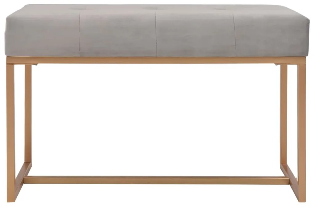 vidaXL Lavička 80 cm sivá zamatová