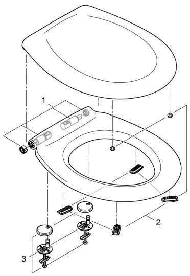 GROHE 39493000 - WC sedadlo BAU CERAMIC duro biela