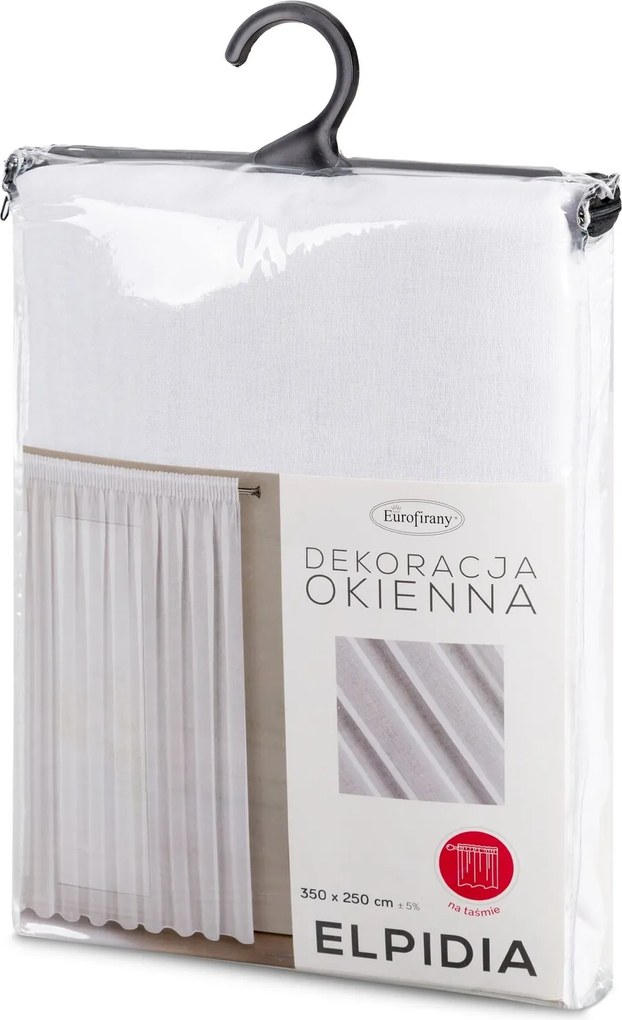 ZÁCLONA NA PÁSKE ELPIDIA 350X250 CM BIELA