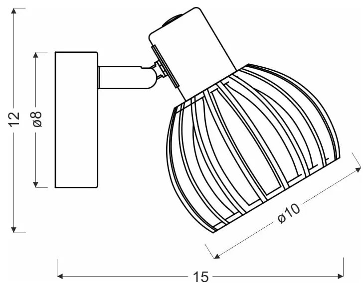 Nástenné svietidlo v bielo-prírodnej farbe ø 10 cm Atarri – Candellux Lighting