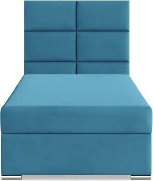 Čalúnená posteľ CALVI Velvet 90×200 cm modrá