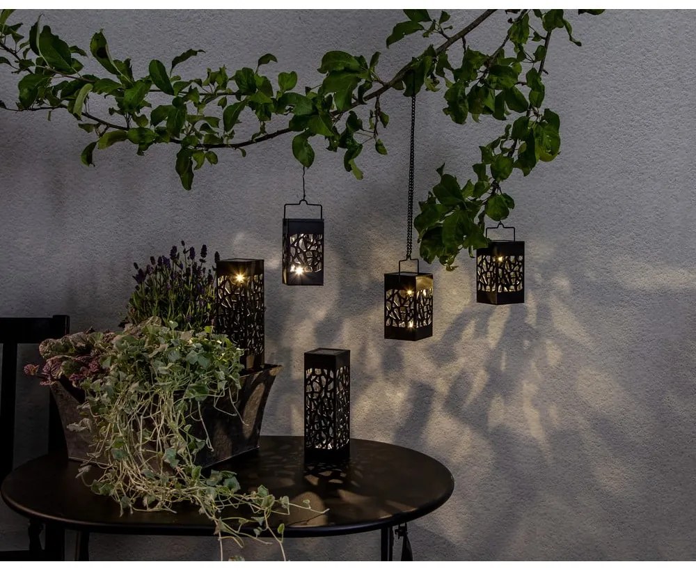 Súprava 3 závesných solárnych LED lampáš Star Trading Izola, výška 11 cm