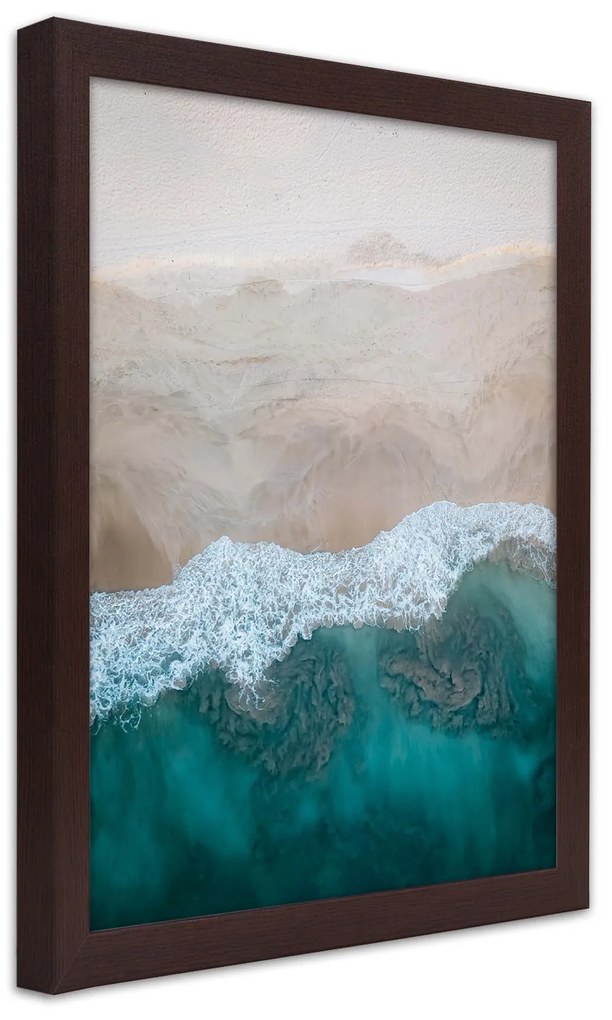 Gario Plagát Vlny na brehu mora Farba rámu: Bez rámu, Rozmery: 40 x 60 cm