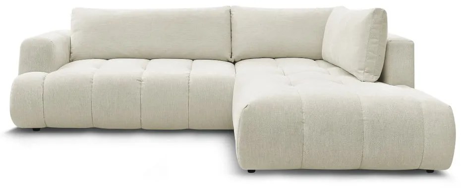 Béžová rozkladacia/s úložným priestorom rohová pohovka (pravý roh/do L) Fuji – Bobochic Paris