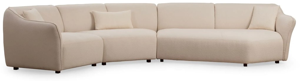 Atypická rohová pohovka Mentis, 360 x 108 cm, krémová