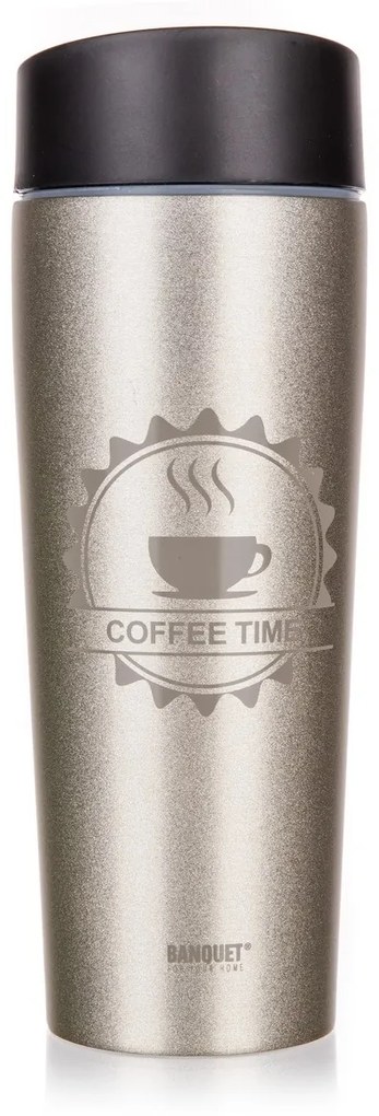 Banquet Termohrnček cestovný COFFEE 350 ml, Ivory
