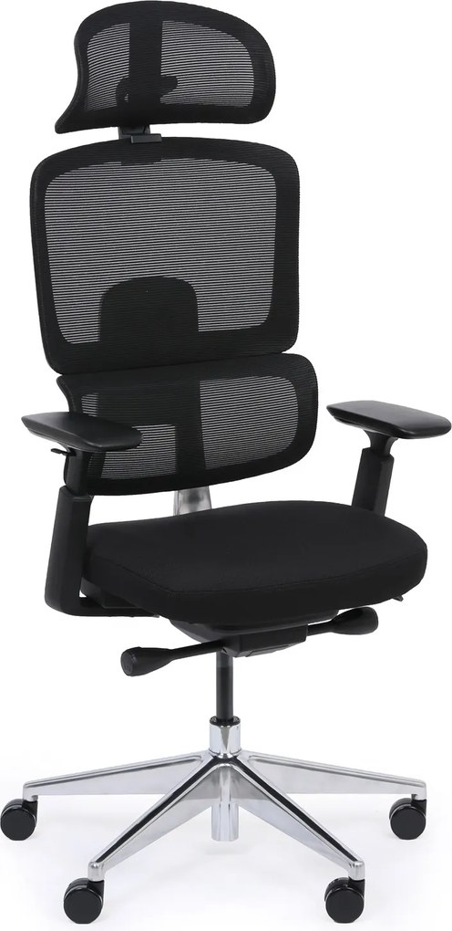 Kancelárska stolička WILMOT MF 1+1 ZADARMO, čierny rám, čierna