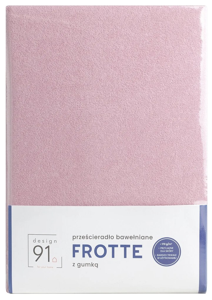 FROTÉ PRESTIERADLO 180X200 CM, VÝŠKA 20 CM PÚDROVO RUŽOVÉ