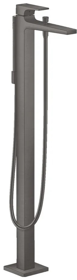 Hansgrohe Metropol, vaňová batéria na podlahu, kefovaná čierna chrómová, HAN-32532340