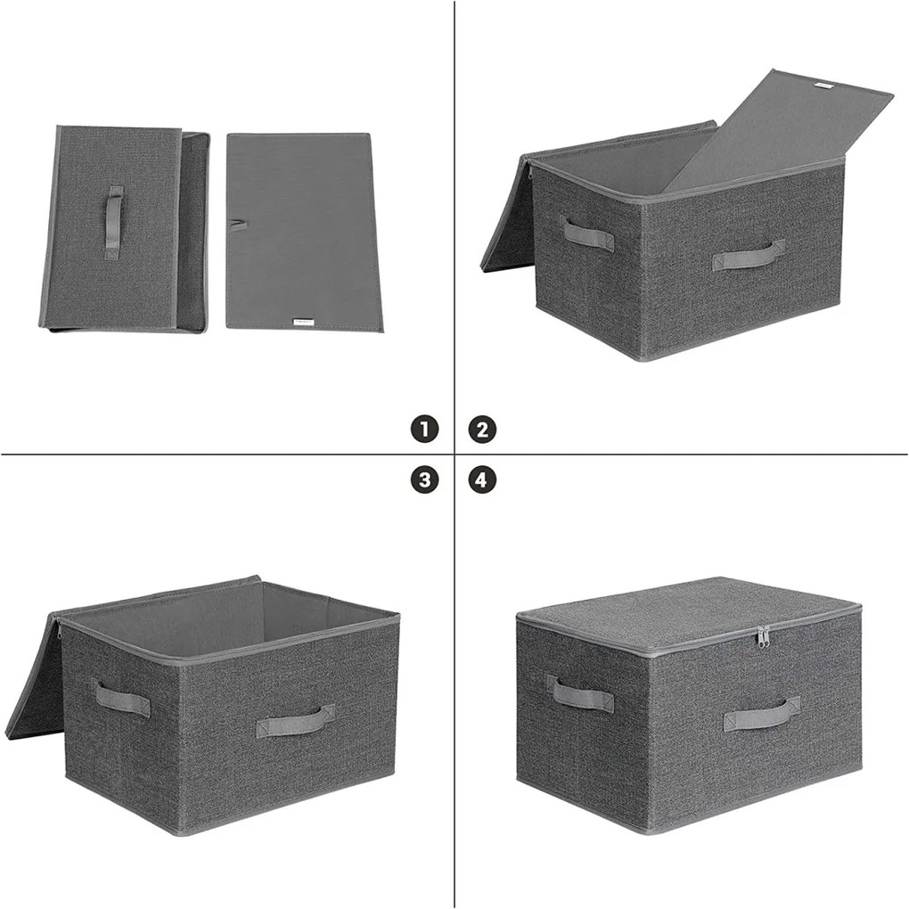Sada úložných boxů Tripas šedá