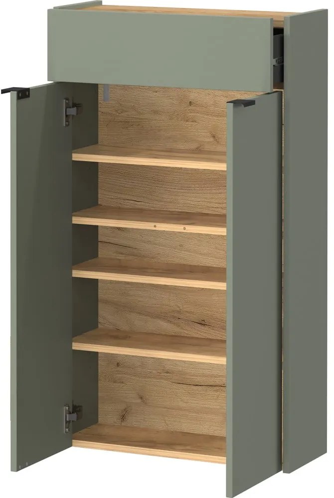 Šalviová zelená skrinka 56x97x22 cm Ameca – Germania