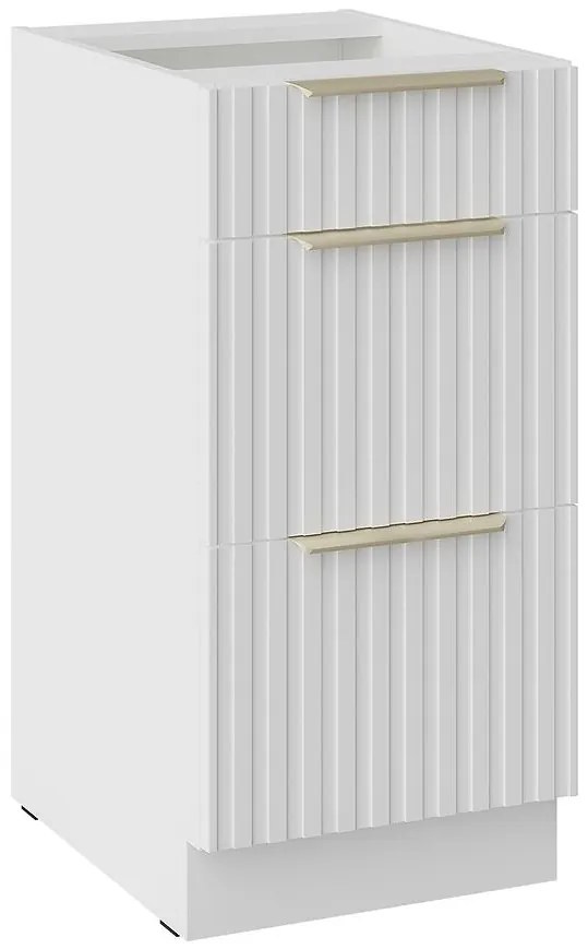 Kuchynská Skrinka Tuluza 40D 3S BB biely mat lamel