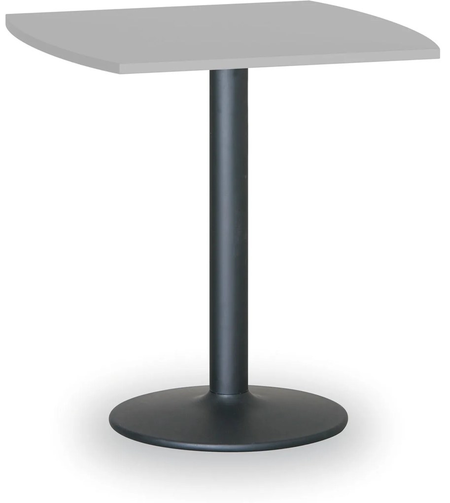 Konferenčný stolík FILIP II, 66x66 cm, čierna podnož, sivá