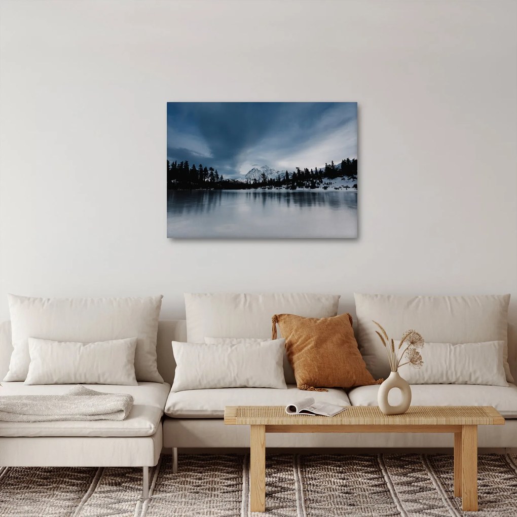 Obraz - Na zamrznutom jazere (70x50 cm)